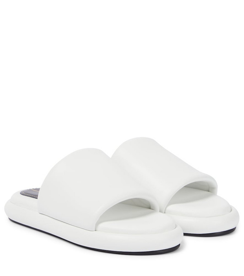 Proenza Schouler Pipe padded leather slides in white