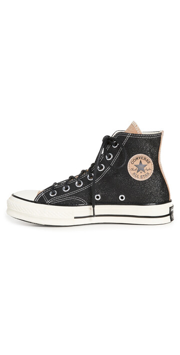 Converse Chuck 70 Glitter Sneakers in black / gold