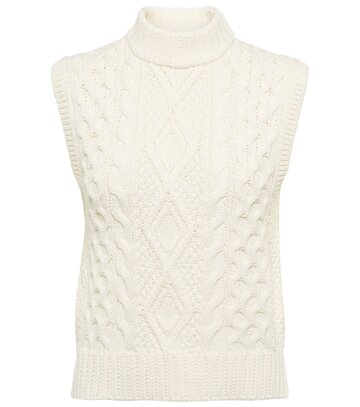 Polo Ralph Lauren Cable-knit cotton sweater vest in white