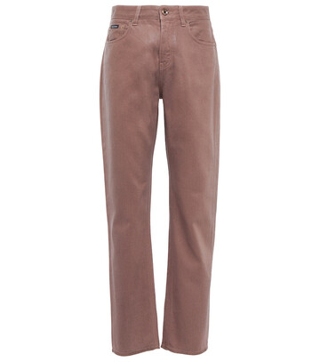 Dolce & Gabbana High-rise straight jeans in brown