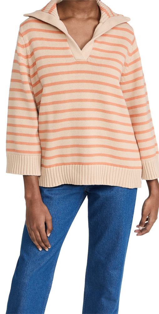 DEMYLEE Leigh Stripe Sweater in orange