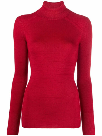 isabel marant heck ribbed-knit jumper - red