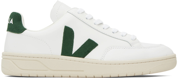 veja white & green v-12 sneakers