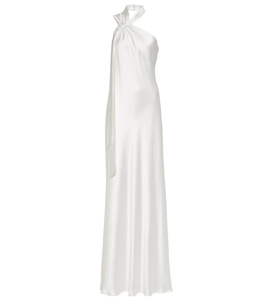 Galvan Bridal Ushuaia silk satin gown in white