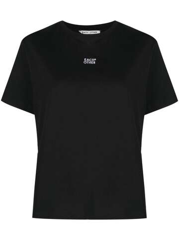 each x other logo-print crew-neck t-shirt - black
