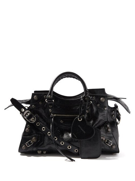 Balenciaga - Neo Cagole City Grained-leather Shoulder Bag - Womens - Black