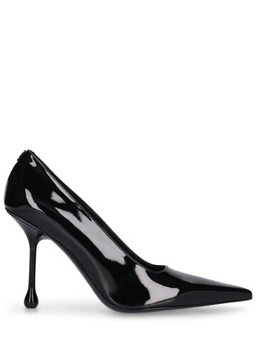 jimmy choo 95mm ixia patent leather pumps in black