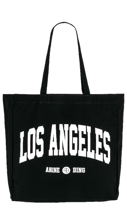 ANINE BING Remy Canvas Tote in Black