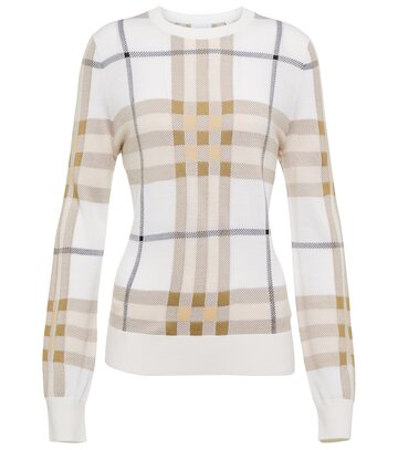 Burberry Wool and silk-blend checked sweater