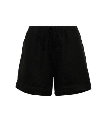 velvet tammy cotton shorts in black