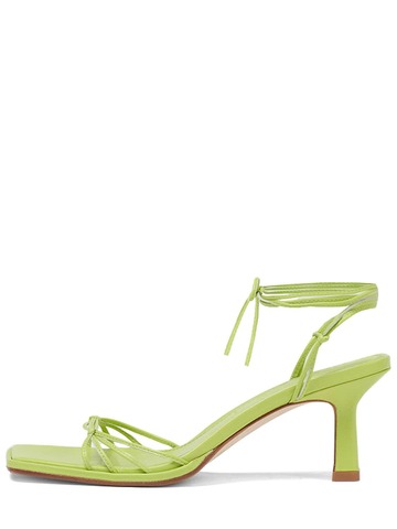aeyde 65mm roda leather sandals in green