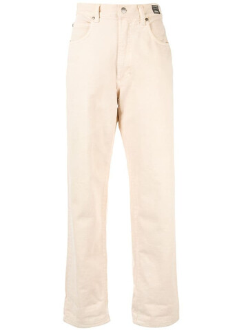 Versace Pre-Owned high rise straight-fit jeans in neutrals