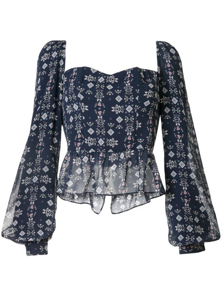 We Are Kindred Alice bustier blouse in blue