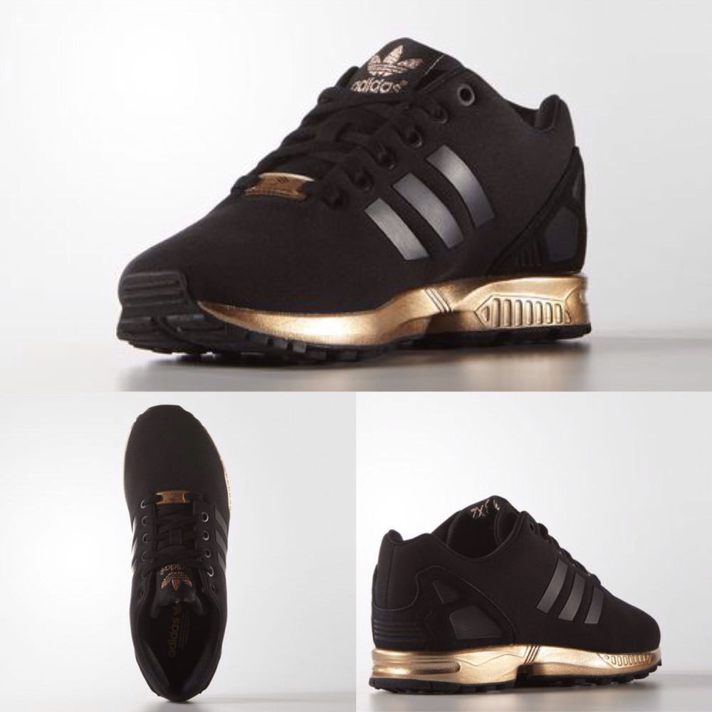 WOMENS ADIDAS ZX FLUX CORE BLACK COPPER ROSE GOLD BRONZE S78977 LIMITED  EDITION