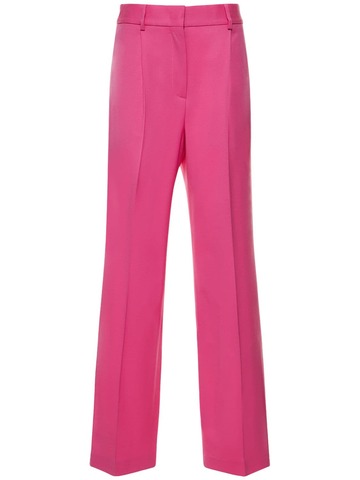 msgm wool straight pants in pink