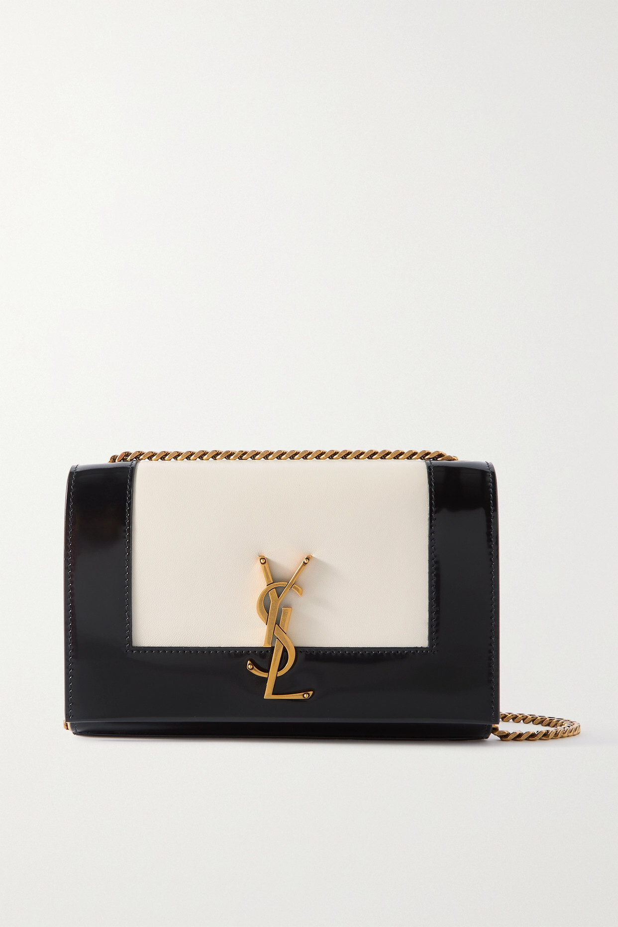 SAINT LAURENT - Kate Small Two-tone Leather Shoulder Bag - White