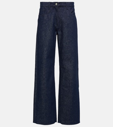 magda butrym high-rise straight jeans in blue
