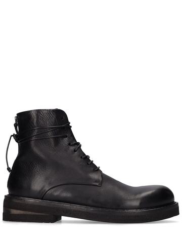 marsell parrucca leather lace-up boots in black