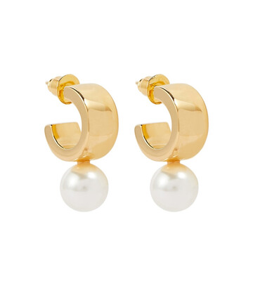 Simone Rocha Hoop earrings with faux pearls in gold