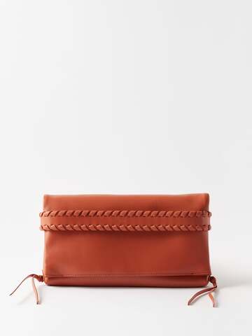 Chloé Chloé - Mony Whipstitched Leather Clutch Bag - Womens - Tan