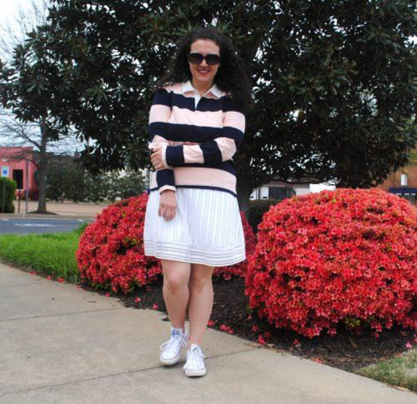 thefashionablewife blogger shirt skirt shoes 