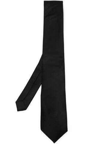 lanvin pointed silk tie - black