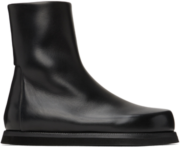 marsèll black zip-up boots