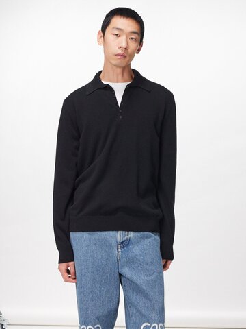 loewe - cashmere polo shirt - mens - black