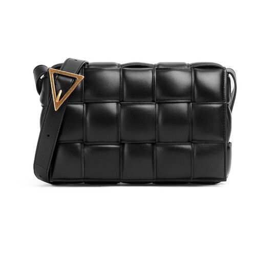 Bottega Veneta Padded Cassette bag in black / gold