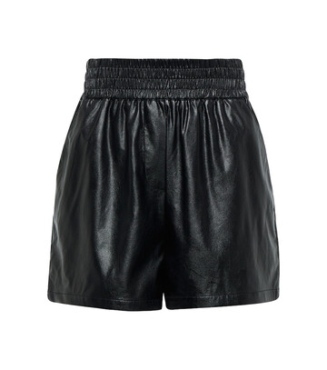 stand studio hedda faux leather shorts in black