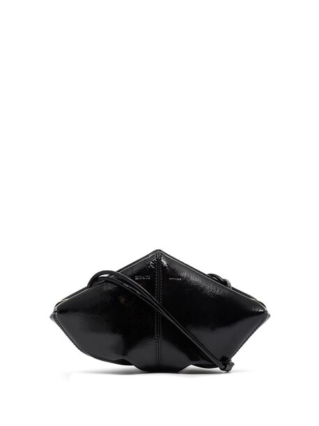 KHAITE Edith patent leather crossbody bag - Black