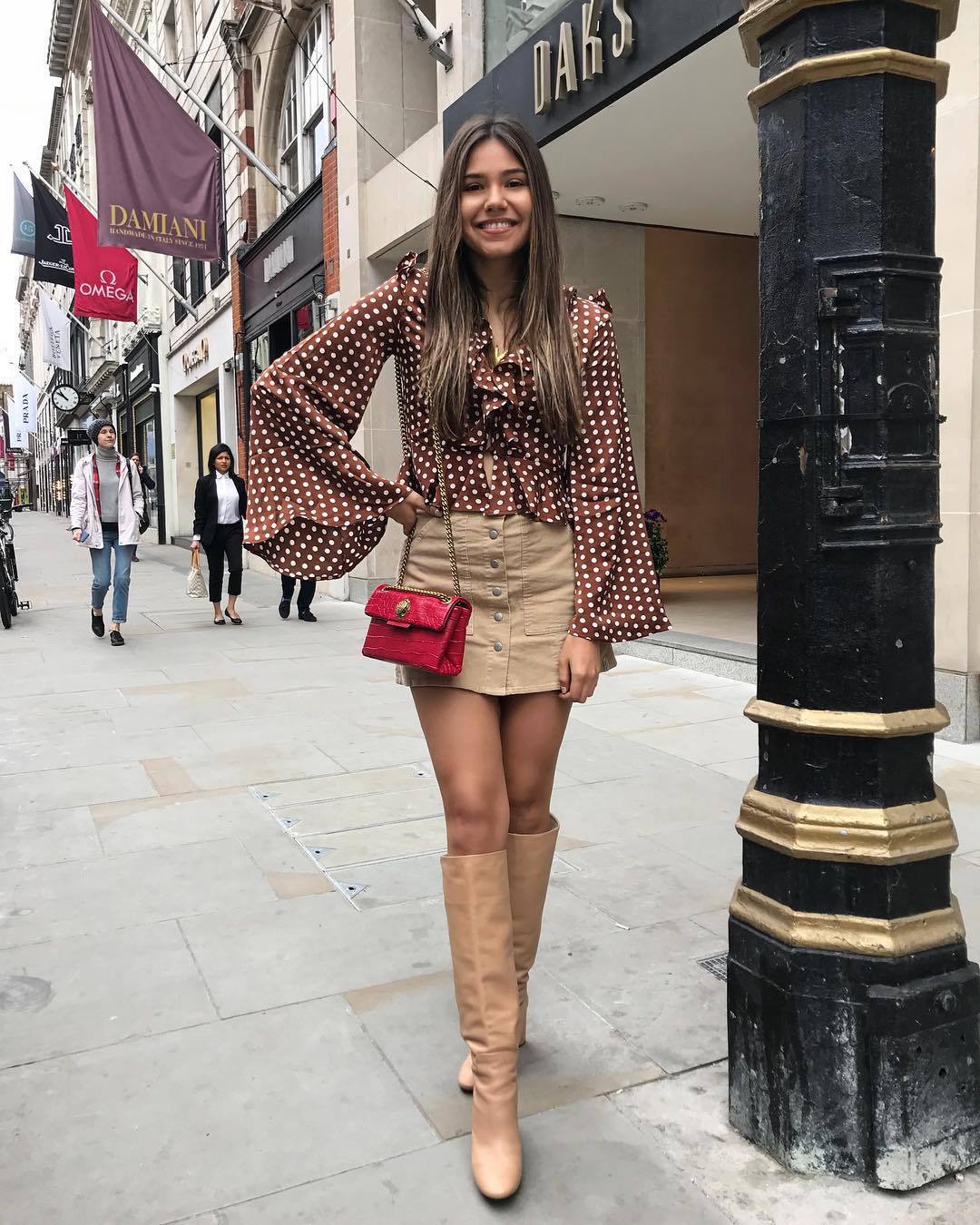 knee high boots with mini skirts