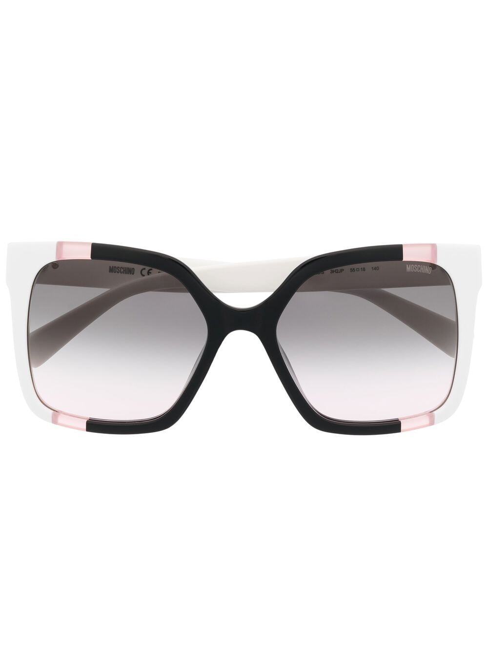 Moschino Eyewear two-tone square-frame sunglasses - Black