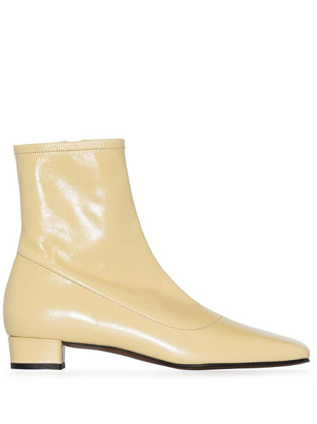 BY FAR Este 30mm ankle boots in yellow