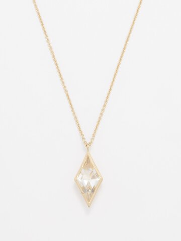 otiumberg - kite quartz & 14kt gold-vermeil necklace - womens - gold multi