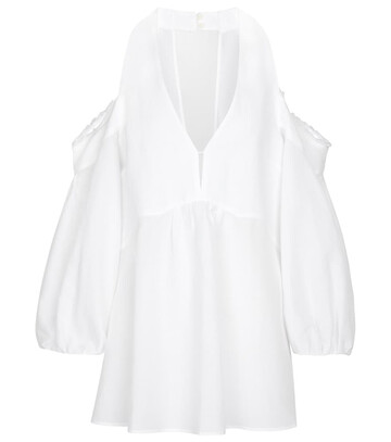 Dorothee Schumacher High Summer linen and cotton-blend blouse in white
