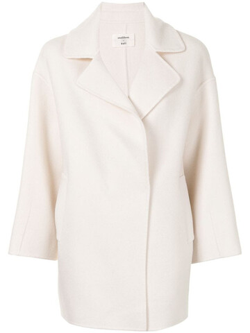 Onefifteen short wool coat in white