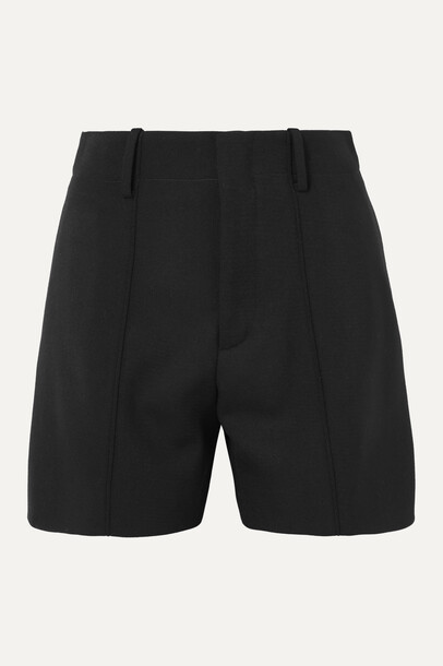 Chloé Chloé - Wool-blend Twill Shorts - Black