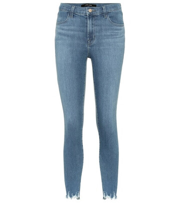 j brand alana cropped high-rise skinny jeans in blue