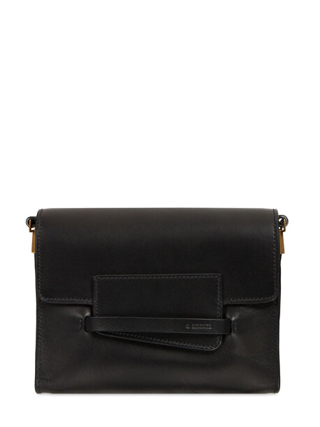 IL BISONTE Medium Donne Belle Leather Shoulder Bag in black