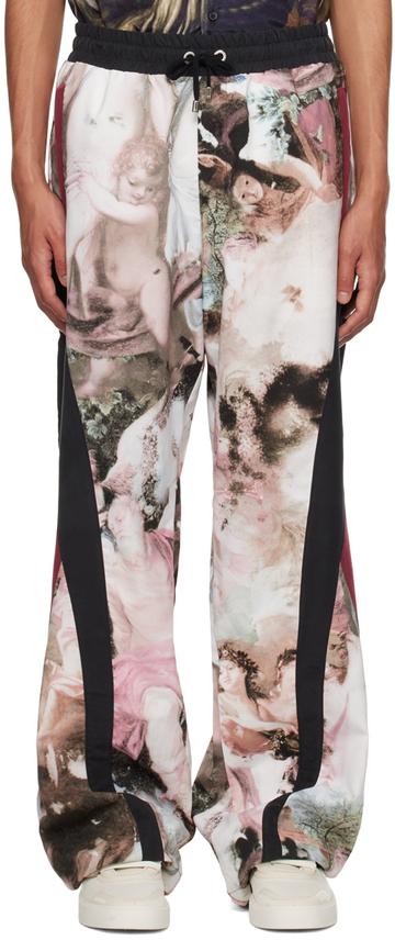 balmain multicolor printed sweatpants