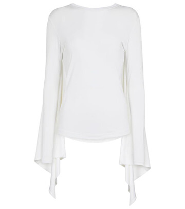 Burberry Sheer jersey top in white