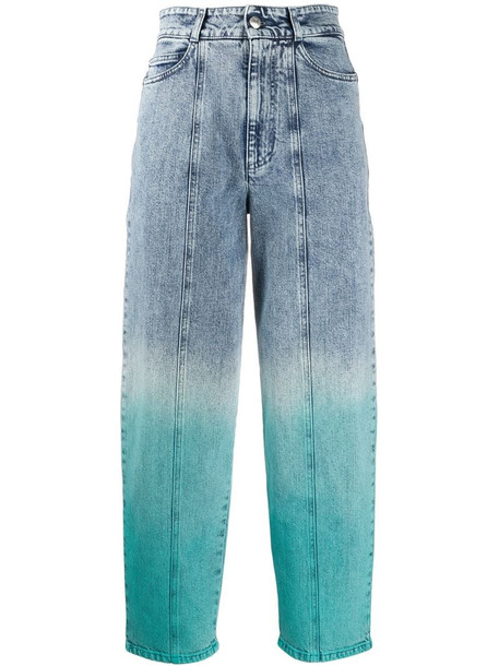Stella McCartney gradient effect straight-leg jeans in blue