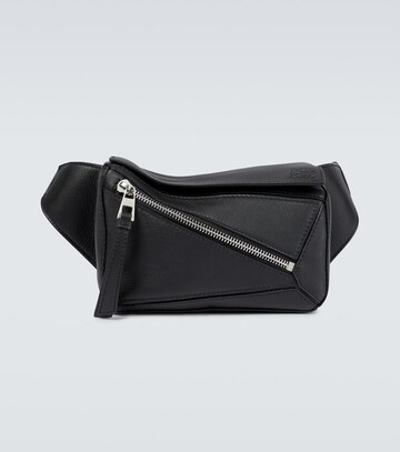 loewe puzzle mini leather belt bag in black