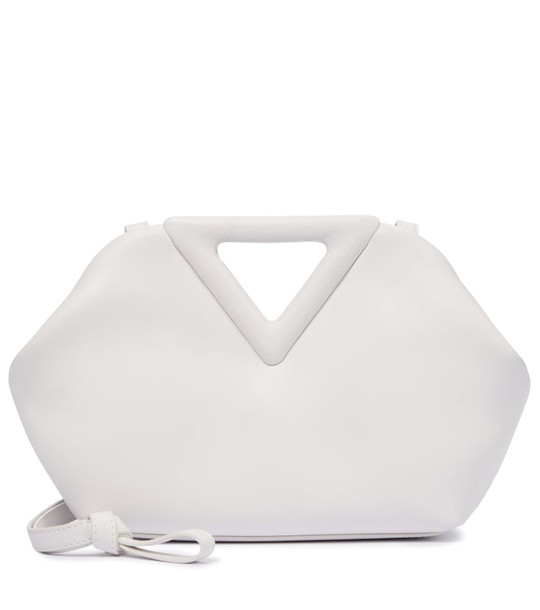 Bottega Veneta Point Small leather shoulder bag in white