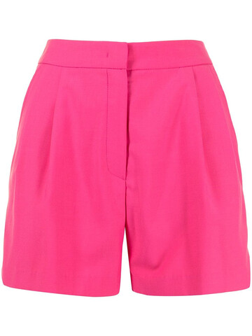 pushbutton pleat-detail shorts - pink