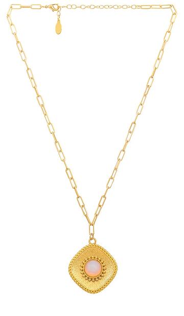 8 other reasons alert necklace in metallic gold