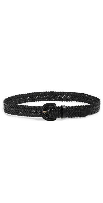 Madewell Woven Leather Belt in black