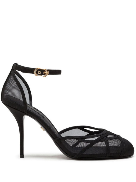 Dolce & Gabbana mesh-panel sandals in black