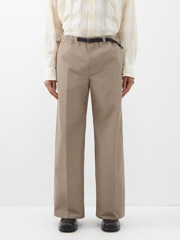 our legacy - wander elasticated-waist trousers - mens - taupe